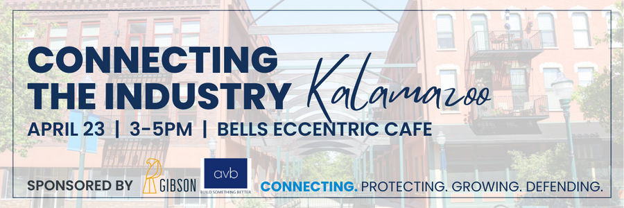 ABC West Michigan: Connecting The Industry Kalamazoo, on April 23 from 3-5PM at Bells Eccentric Cafe