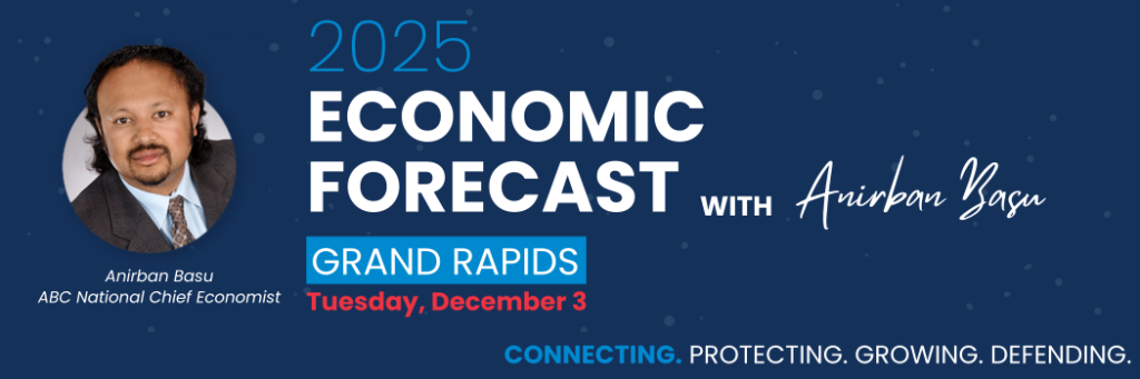 2025 Grand Rapids Economic Forecast with Anirban Basu, ABC National's Chief Economist, happening on December 3