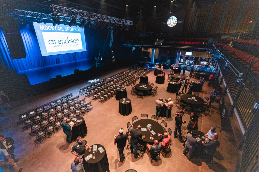 A wide angle view of the event space that the ABC West Michigan EIC award show is held in